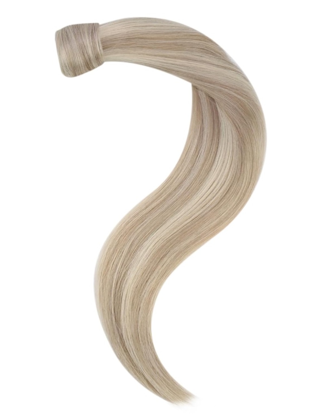 Ponytail Extensions Human Hair Blonde Human Hair Ponytail Ash Blonde Highlighted